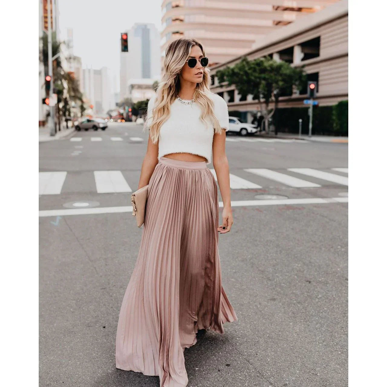Alexandria | Women’s Pleated Maxi Skirt