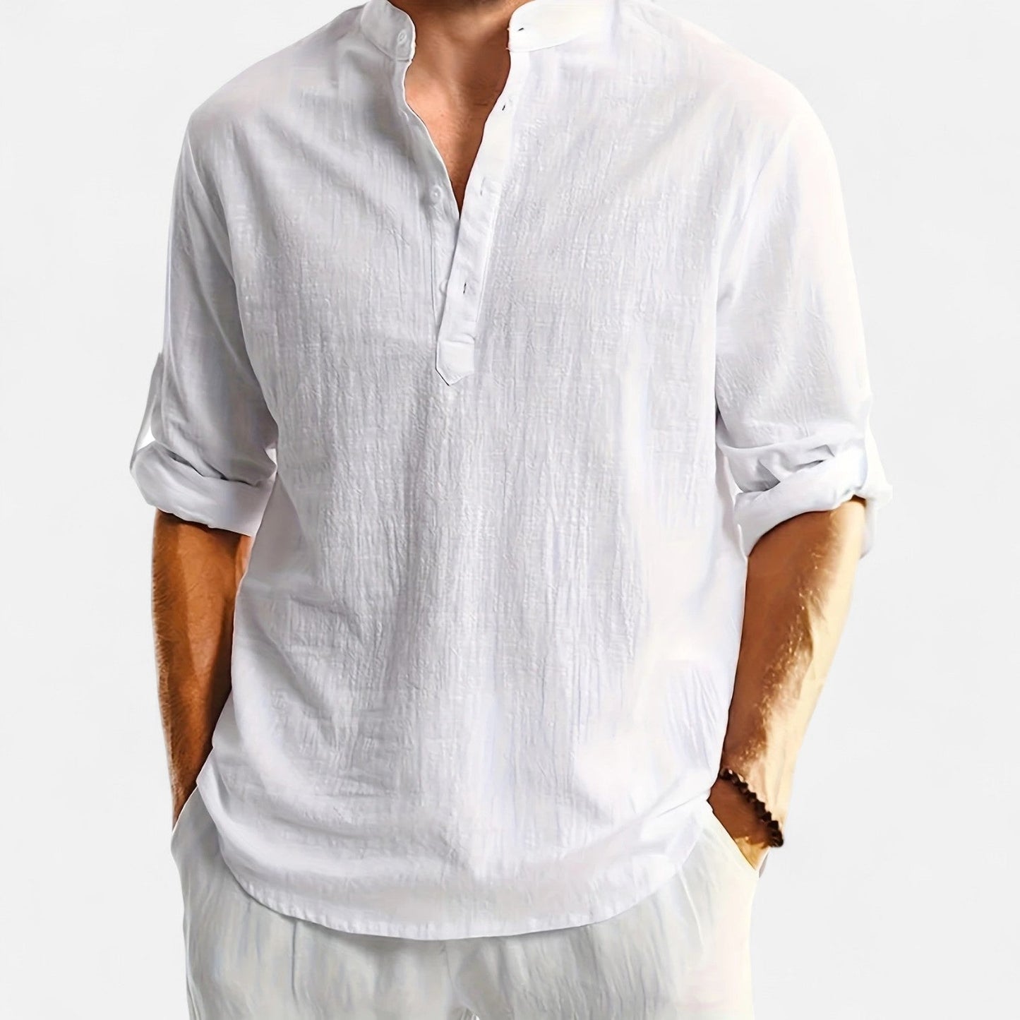 Archer| Men’s Linen Henley Shirt
