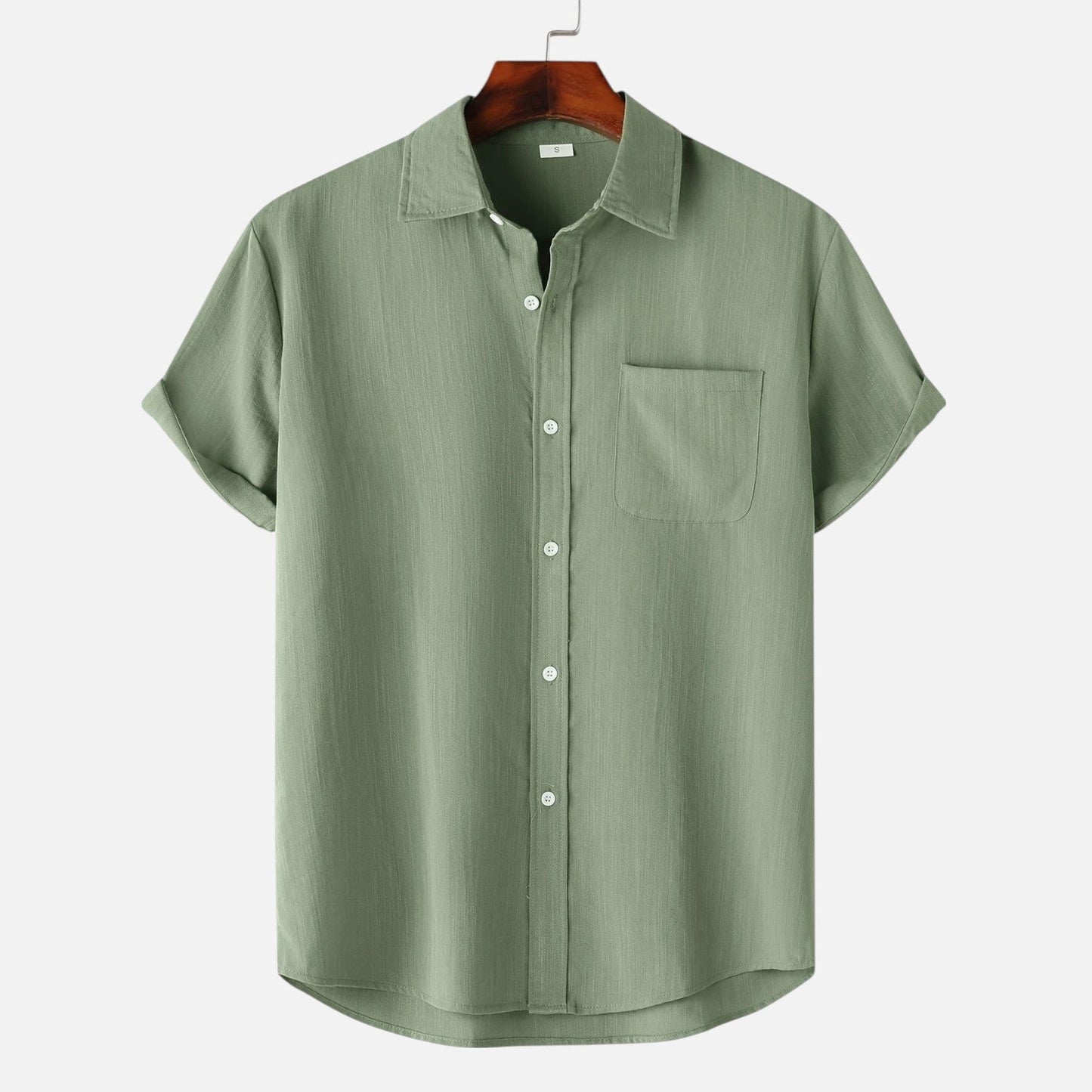 Alessio | Men’s Casual Brown Short-Sleeve Shirt
