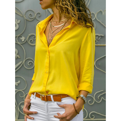 Analia | Women’s Formal Long‑Sleeve Button‑Placket Blouse