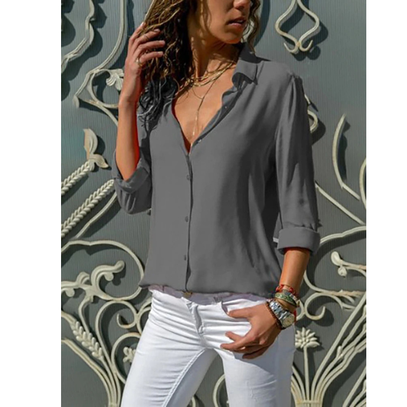 Analia | Women’s Formal Long‑Sleeve Button‑Placket Blouse