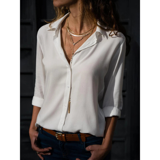 Analia | Women’s Formal Long‑Sleeve Button‑Placket Blouse