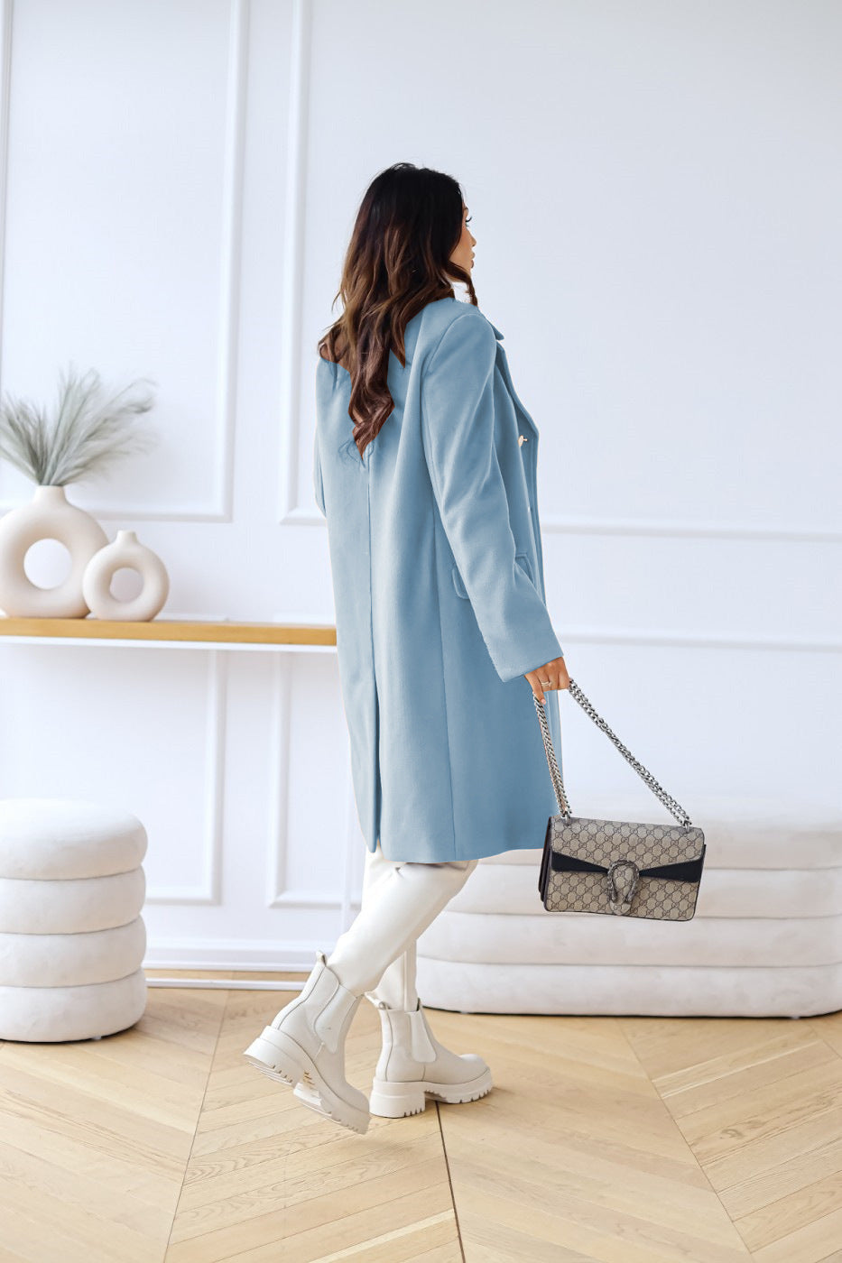 Adelynn | Women’s Long Double-Breasted Statement Coat