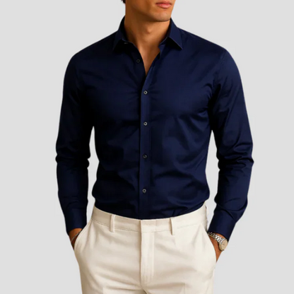 The Corvel | Men’s Fitted Cotton-Blend Shirt