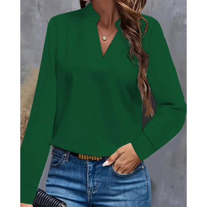 Alie | Women’s Long-Sleeve V-Neck Blouse