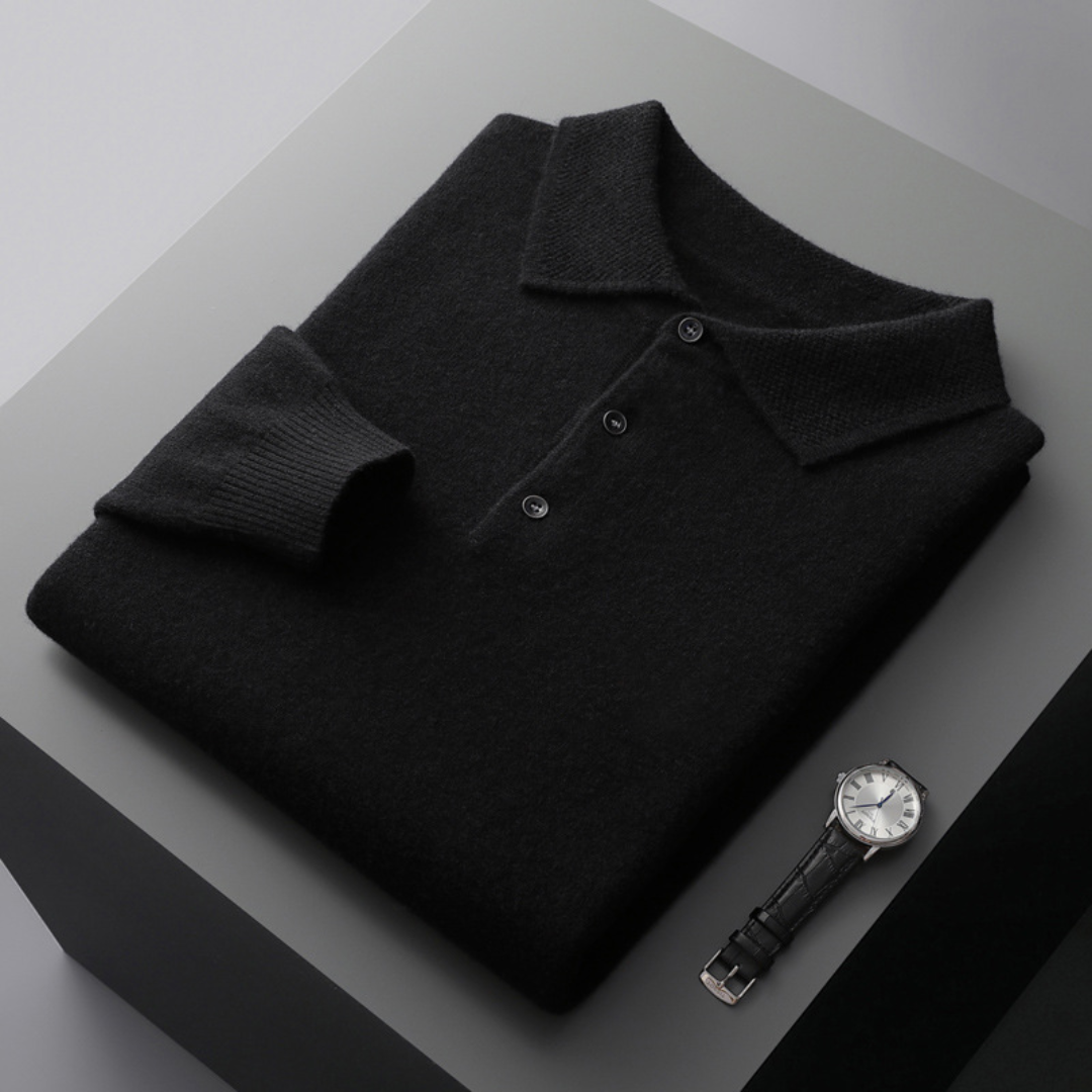 Strathmore | Men’s Cashmere-Wool Polo Knit