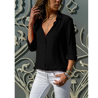 Analia | Women’s Formal Long‑Sleeve Button‑Placket Blouse