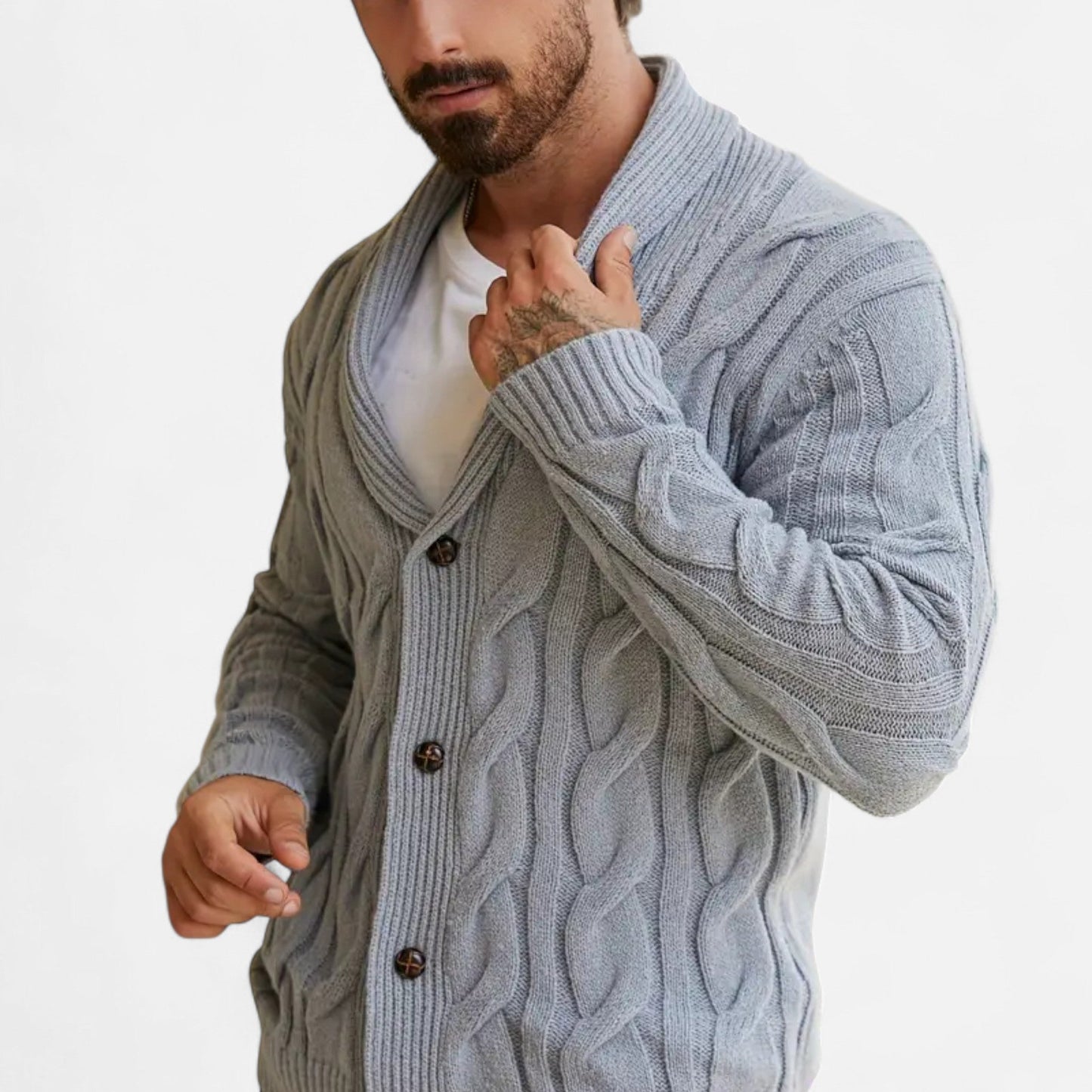 Tavaro | Men’s Geometric Knit Cardigan