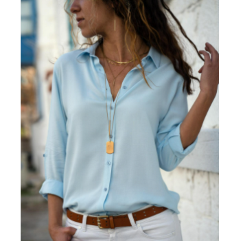 Analia | Women’s Formal Long‑Sleeve Button‑Placket Blouse