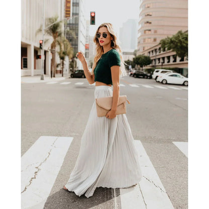 Alexandria | Women’s Pleated Maxi Skirt