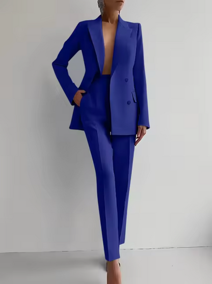 Alison | Women’s Elegant Blazer & Pleated Pants Suit