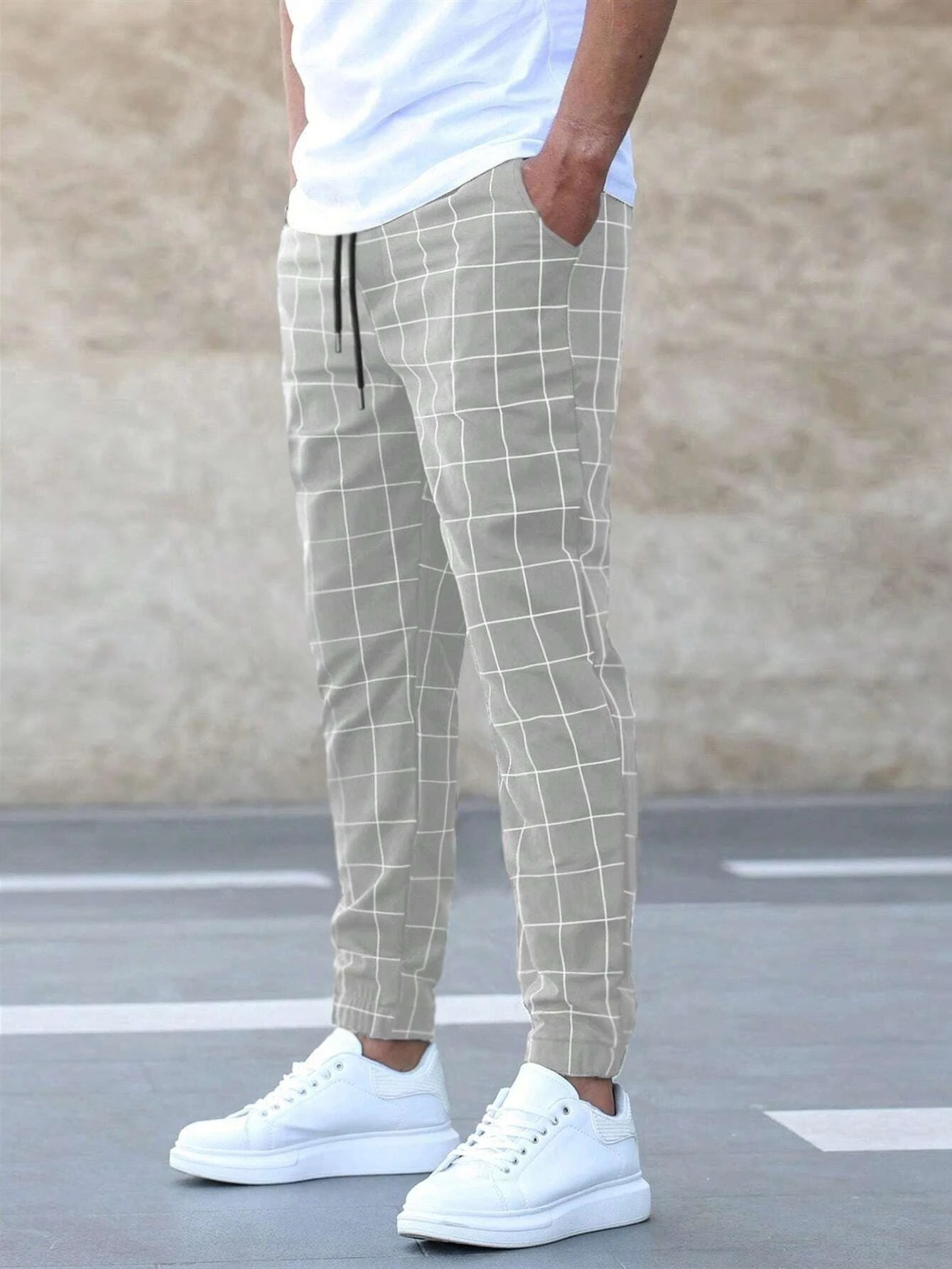 Anthonie | Men’s Checkered Jogger Trousers
