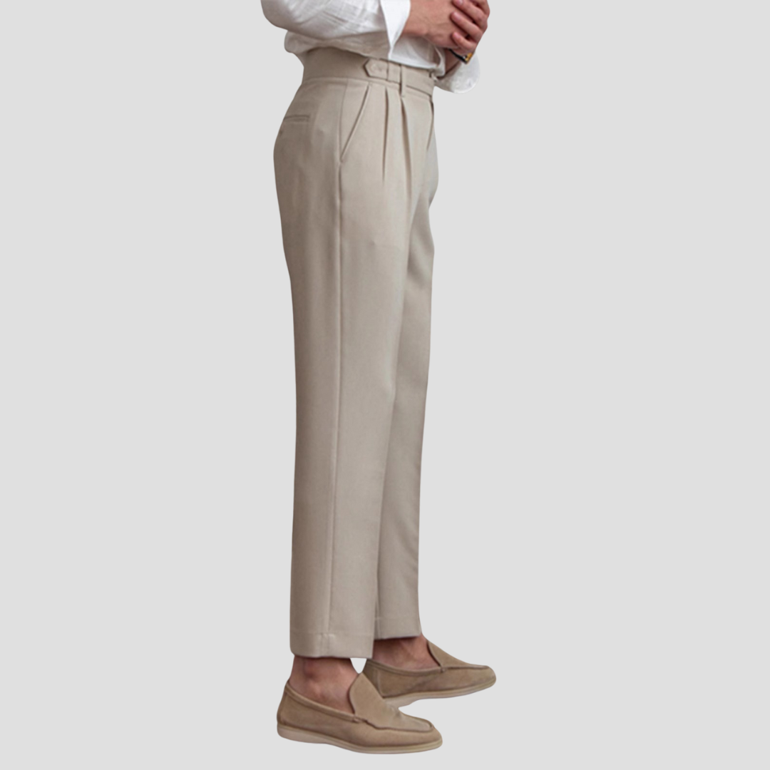 Darselle | Men’s Tailored Pleated Dress Trousers
