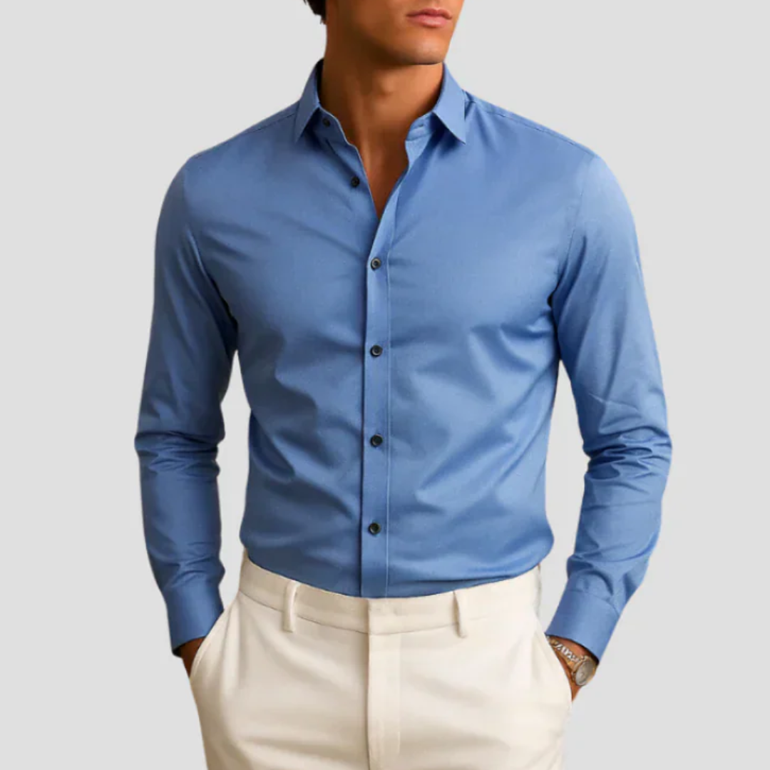 The Corvel | Men’s Fitted Cotton-Blend Shirt