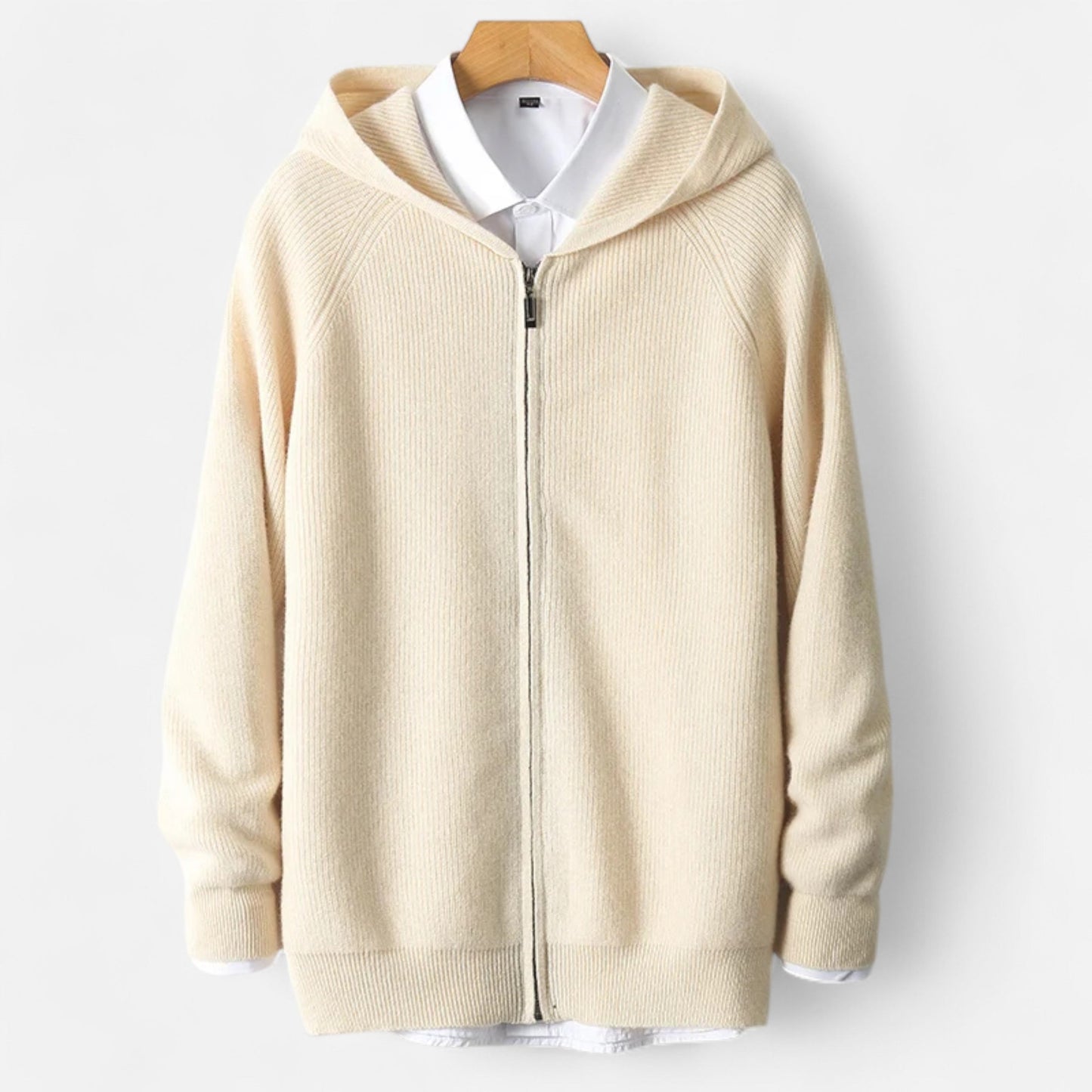 Alvion | Men’s Merino Wool Hooded Cardigan