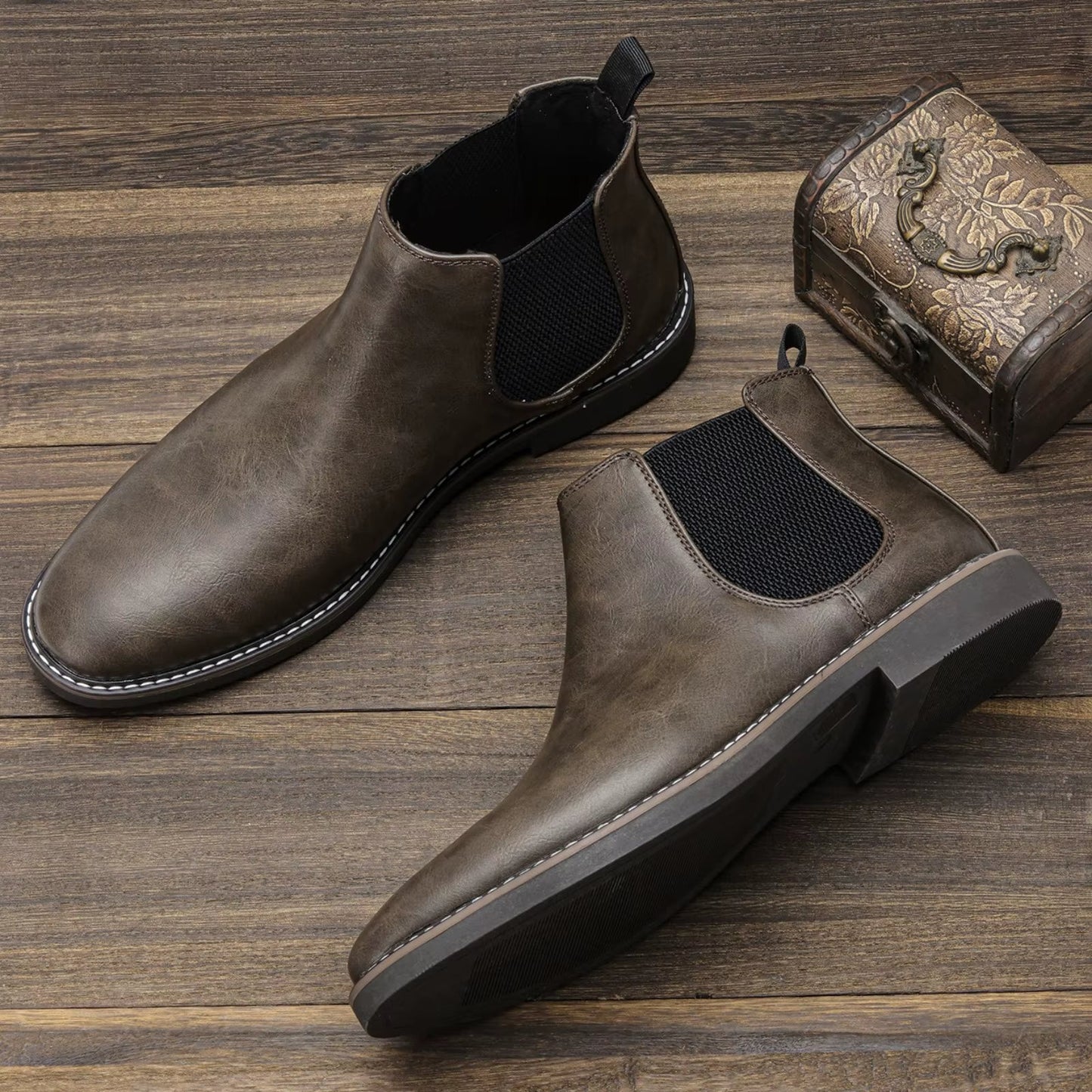 Carmine | Men’s Vegan Leather Chelsea Boots