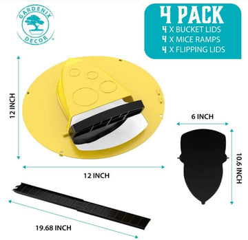 SmartCatch | 4-Pack Bucket Lid Mouse Trap