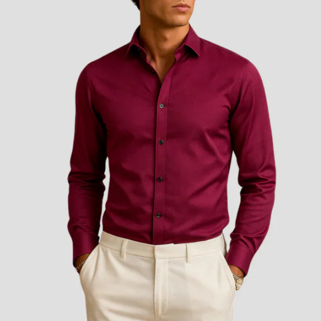 The Corvel | Men’s Fitted Cotton-Blend Shirt