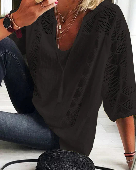 Wrenleigh | Women’s Split Neck Summer Blouse