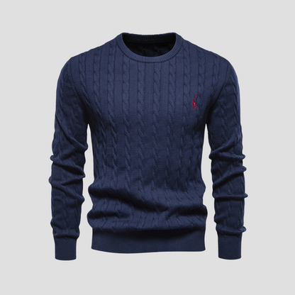 Dunverre | Men’s Cotton Cable Knit Jumper