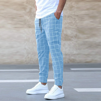 Anthonie | Men’s Checkered Jogger Trousers