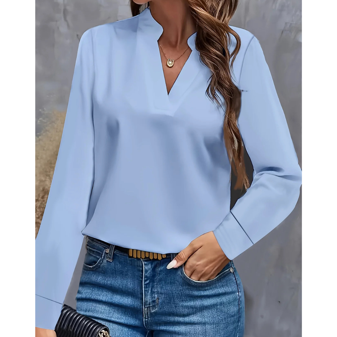 Alie | Women’s Long-Sleeve V-Neck Blouse