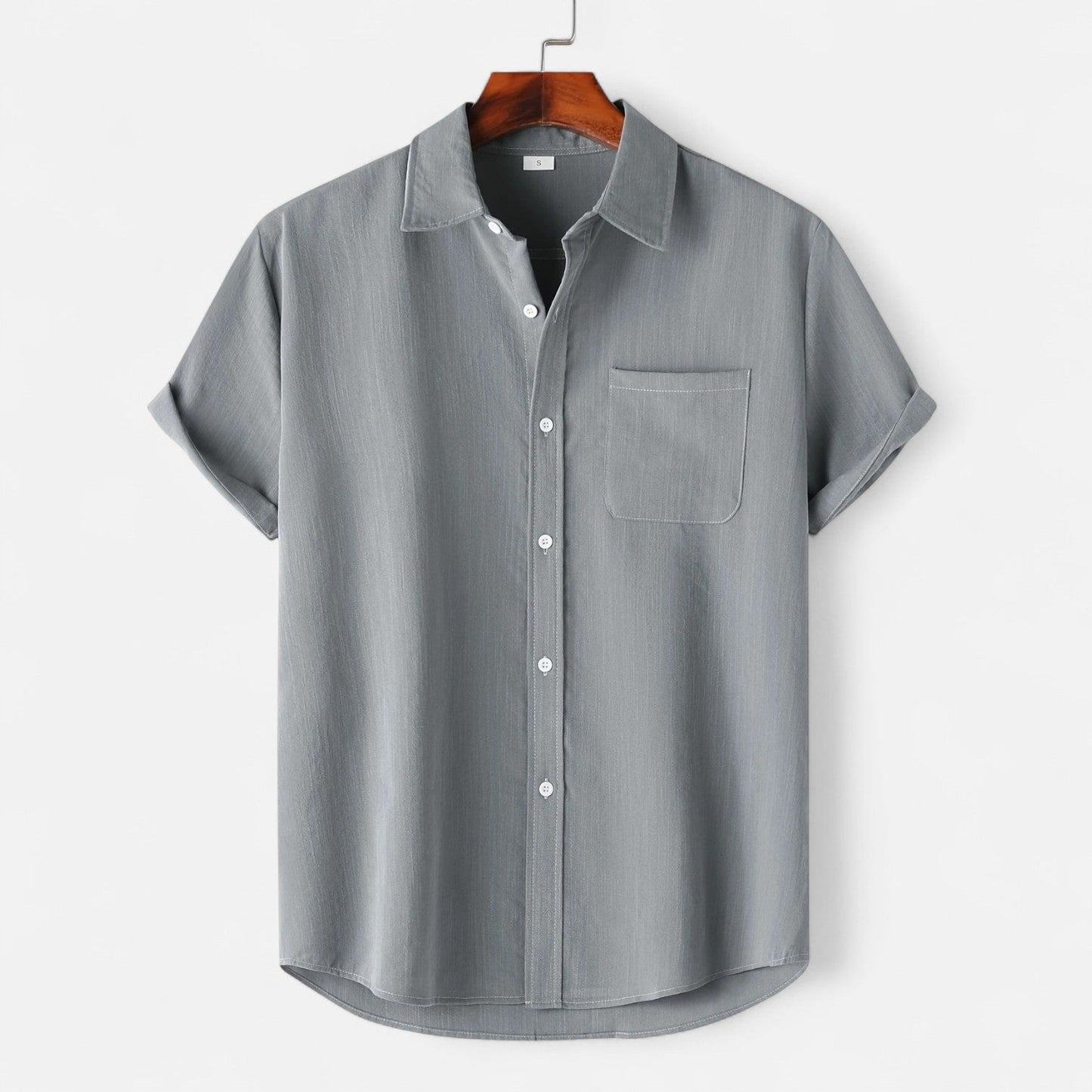 Alessio | Men’s Casual Brown Short-Sleeve Shirt