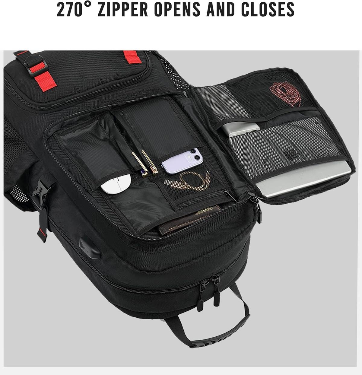 VoyagerPro | 60L Waterproof Travel Laptop Backpack with USB Port & Shoe Compartment