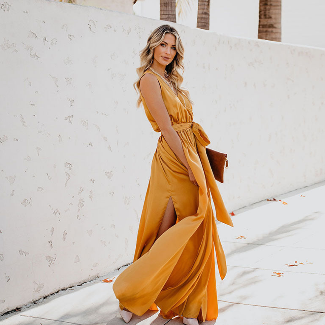 Alira | Women’s Flowy Maxi Dress with Side Slit