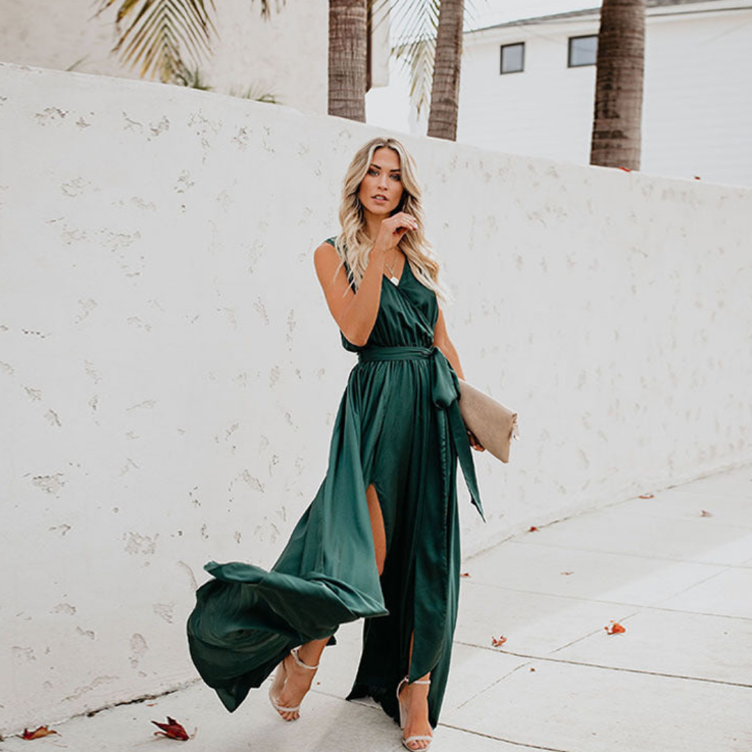 Alira | Women’s Flowy Maxi Dress with Side Slit