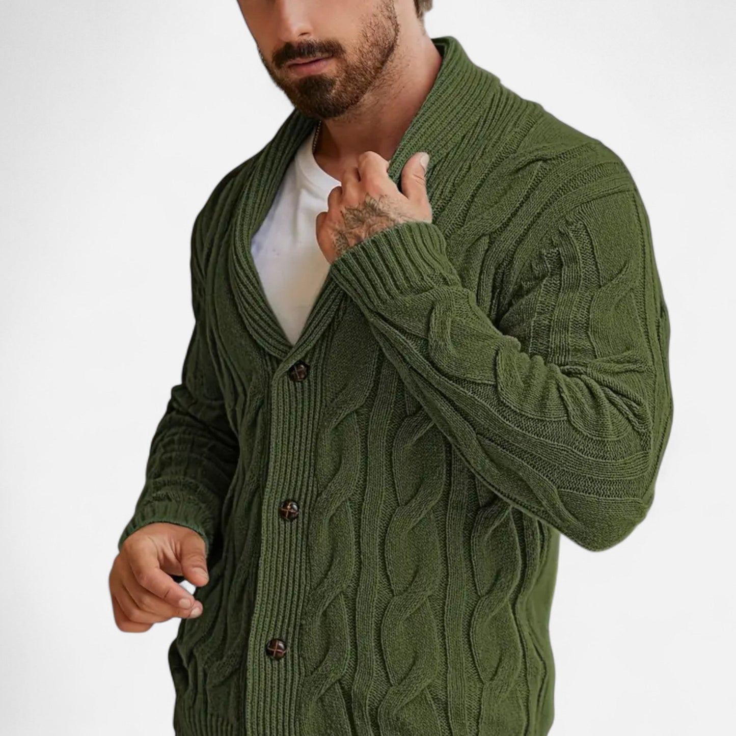 Tavaro | Men’s Geometric Knit Cardigan