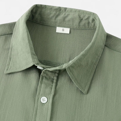 Alessio | Men’s Casual Brown Short-Sleeve Shirt