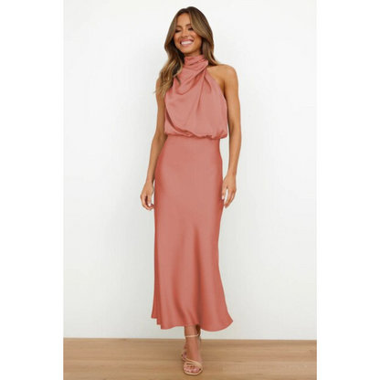 Zelestia | Women’s Halter Evening Midi Dress