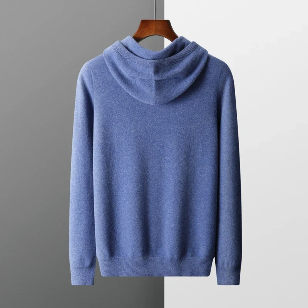 Alveric | Men’s Pure Cashmere Hooded Jumper