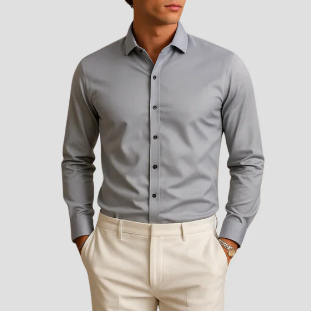 The Corvel | Men’s Fitted Cotton-Blend Shirt