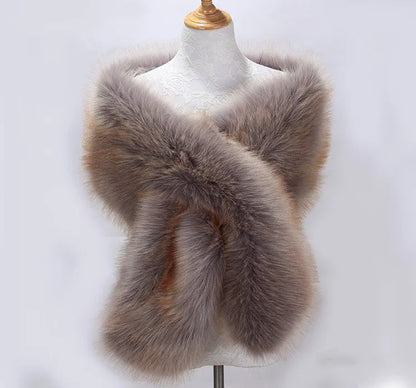 Selvienne | Women’s Premium Faux Mink Fur Shawl
