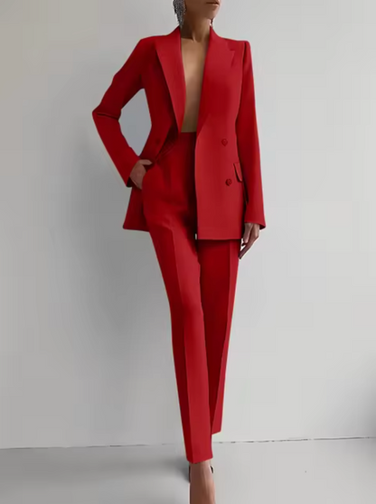 Alison | Women’s Elegant Blazer & Pleated Pants Suit