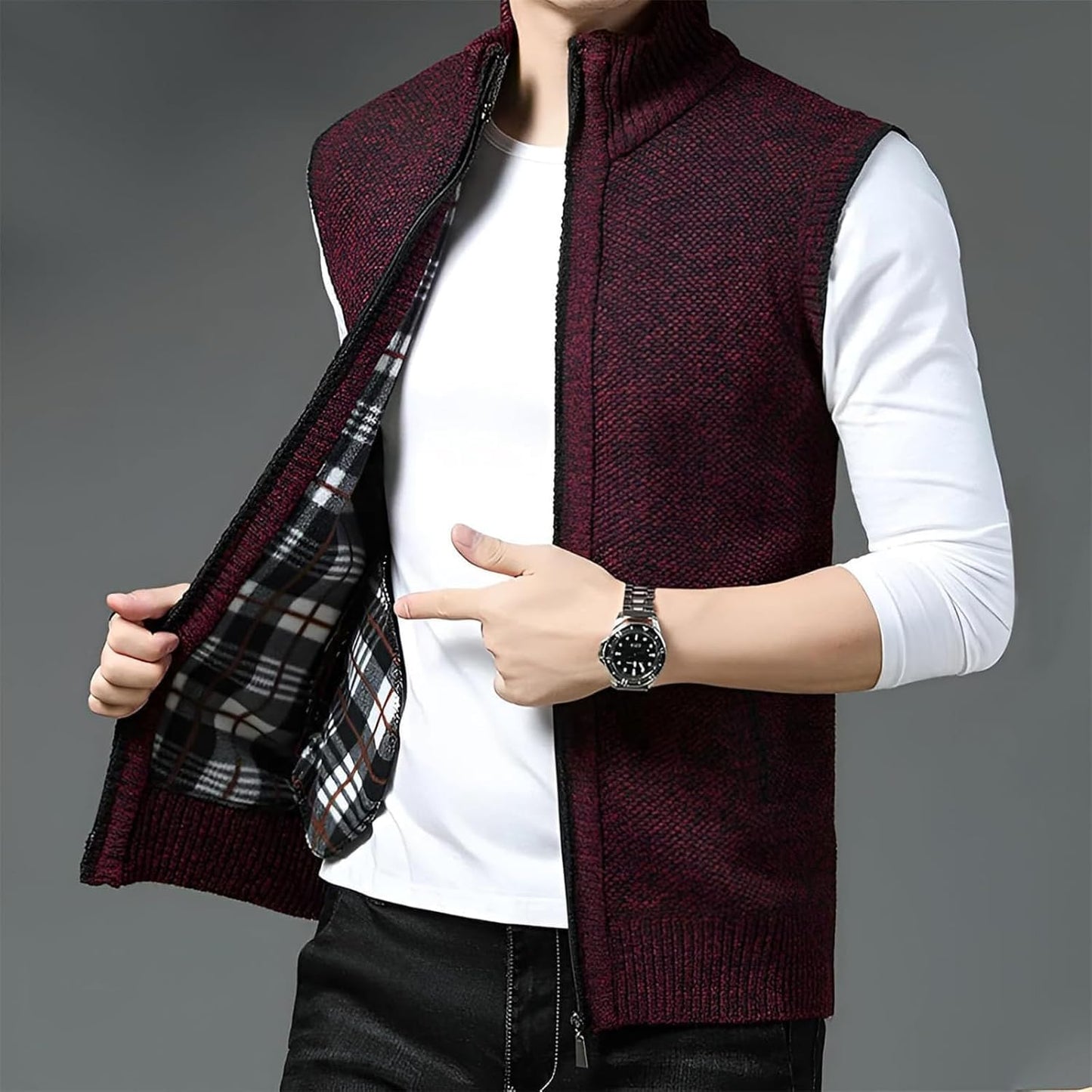 Zylen | Men’s Wool-Blend Knit Vest