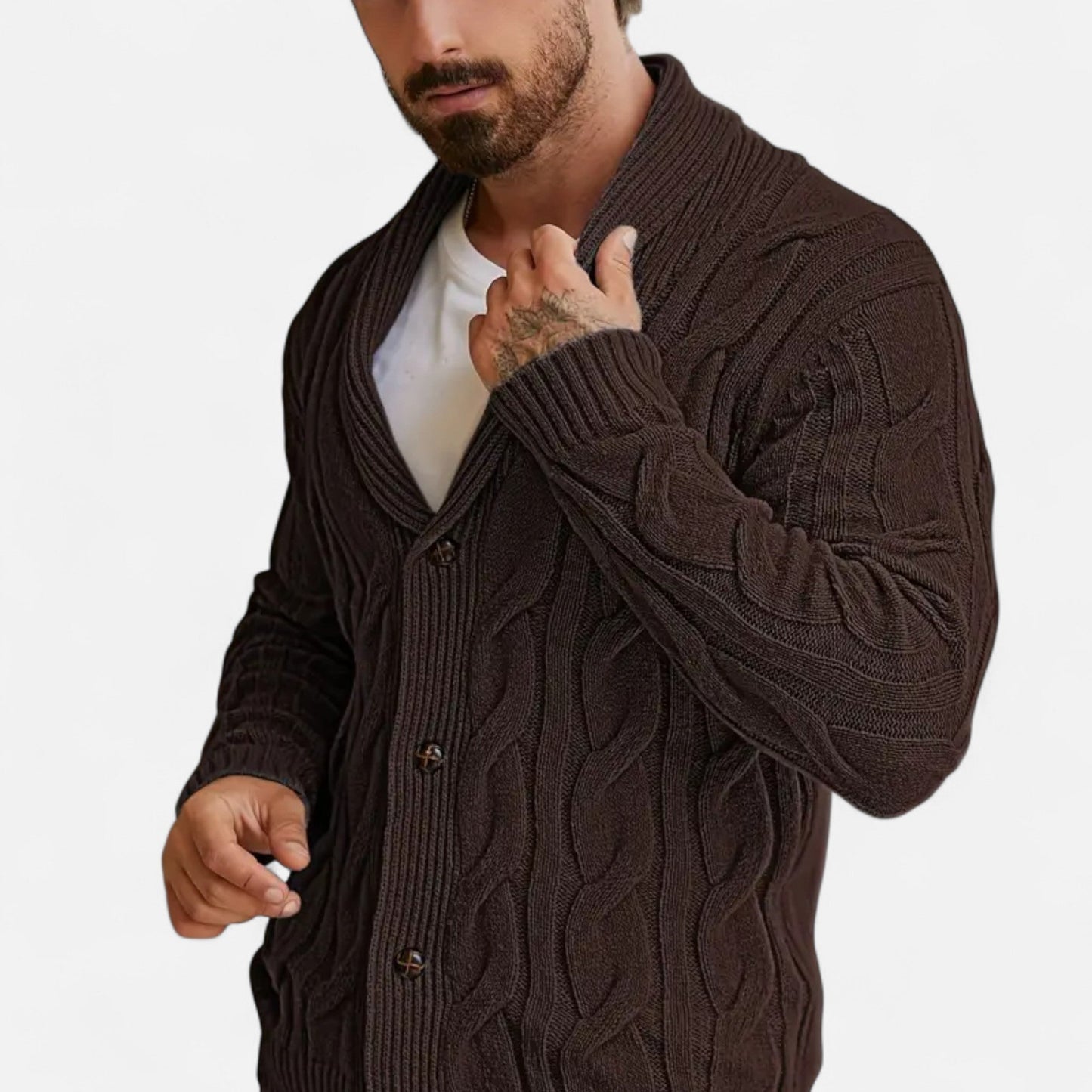 Tavaro | Men’s Geometric Knit Cardigan