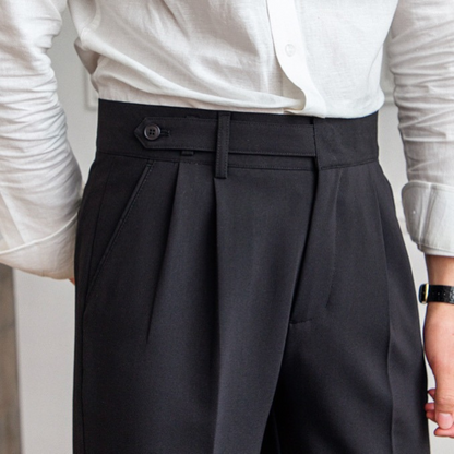 Darselle | Men’s Tailored Pleated Dress Trousers