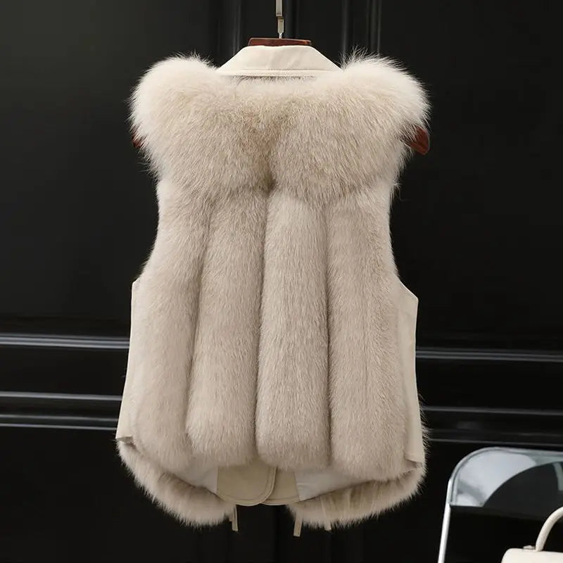 Celvra | Women’s Luxurious Faux Fur Vest
