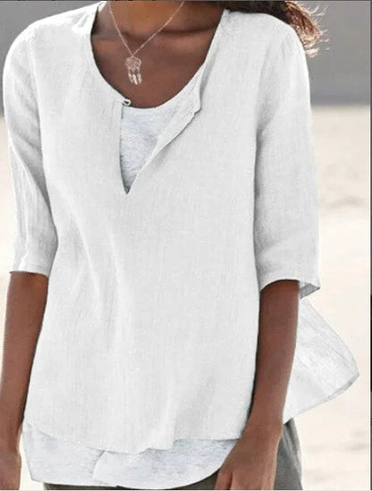 Zelise | Women’s Layered Loose-Fit Summer Blouse