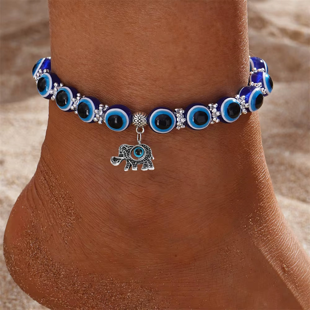 Wyvenna | Unisex Evil Eye Beaded Bracelet & Anklet