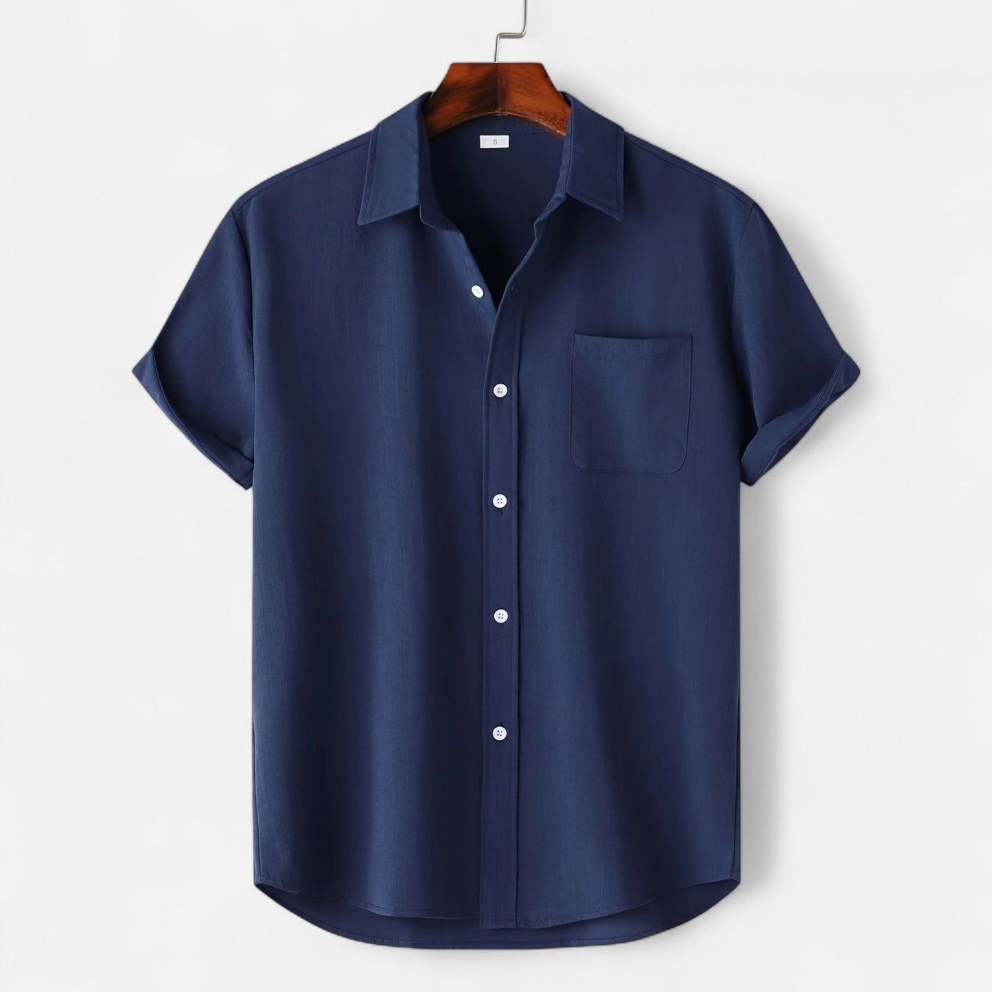 Alessio | Men’s Casual Brown Short-Sleeve Shirt