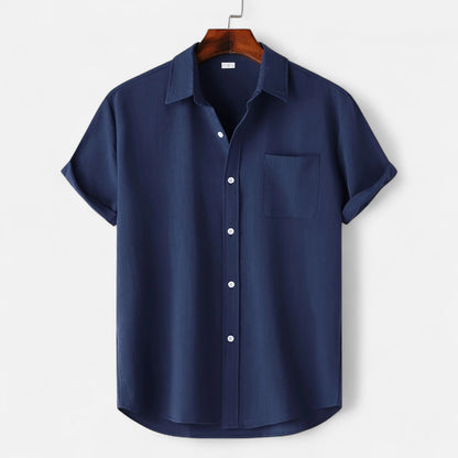 Alessio | Men’s Casual Brown Short-Sleeve Shirt