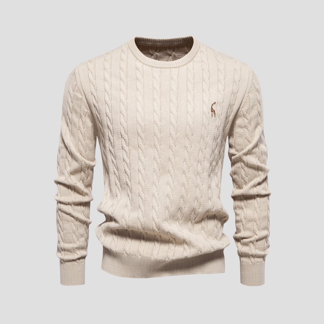 Dunverre | Men’s Cotton Cable Knit Jumper