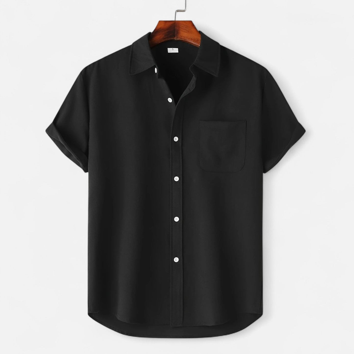 Alessio | Men’s Casual Brown Short-Sleeve Shirt