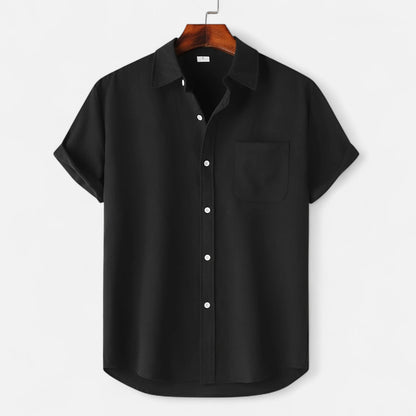 Alessio | Men’s Casual Brown Short-Sleeve Shirt