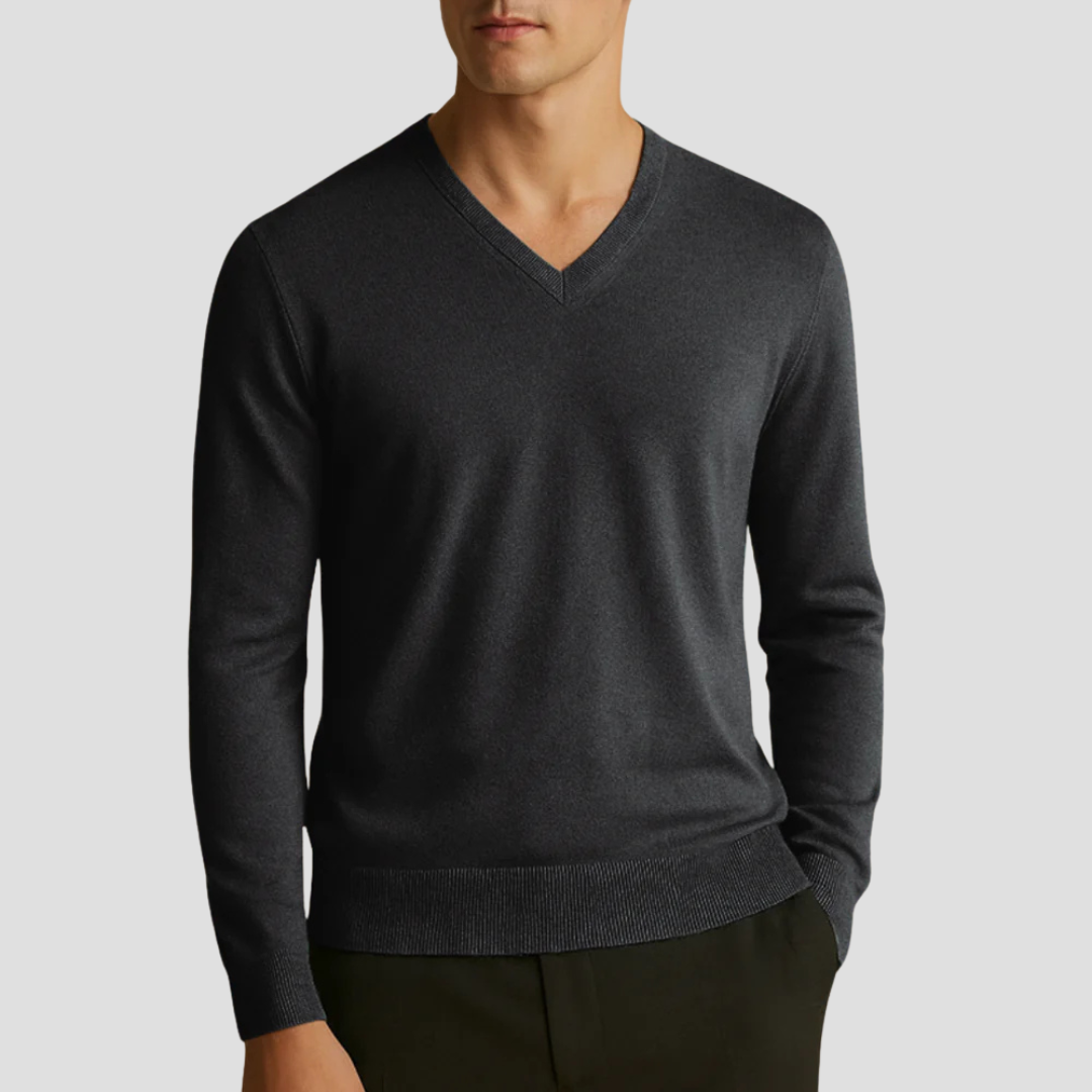 Caerlin | Men’s Pure Cashmere V-Neck Jumper