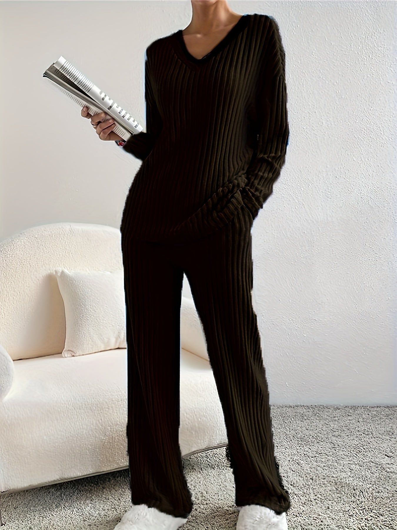 Wylera | Women’s Two-Piece Ribbed Lounge Set